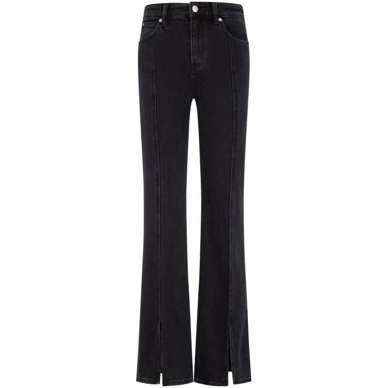 Calvin Klein SS24 Jeans Women's 1BY Denim Black Moderate Flared Pants