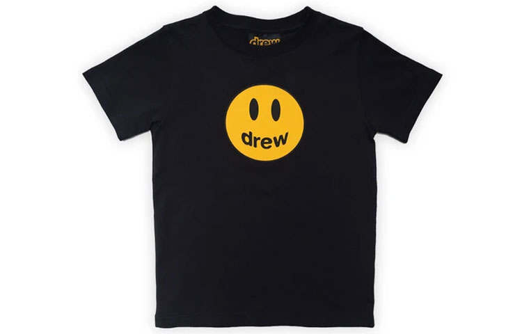 Drew House Smiley Collection T Shirt Mini Drew Mascot Ss Tee Black Kids'