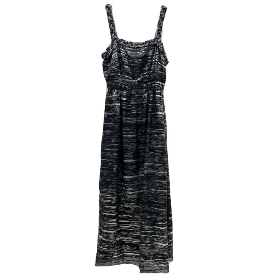 CHANEL 21C Early Spring Vacation Collection Slip Dress Women's Black