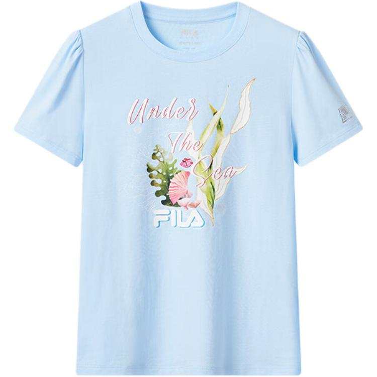 FILA KIDS SS24 T Shirt Light Sky Blue Teenagers