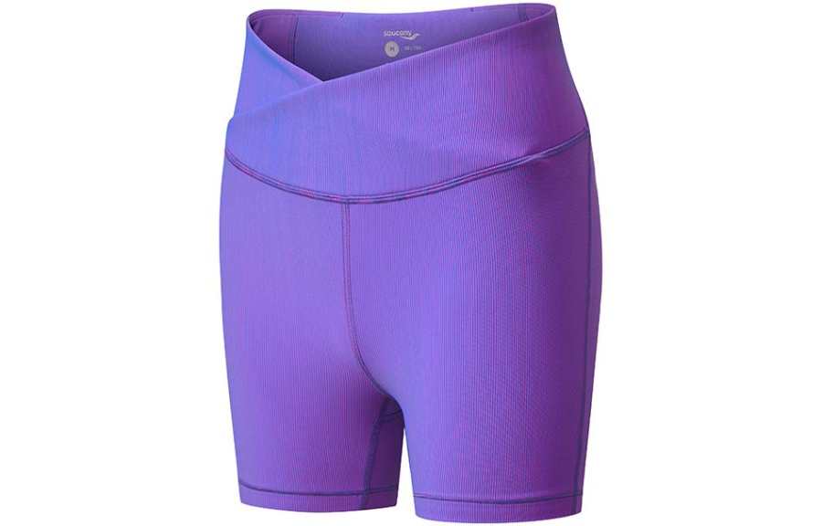 Saucony Sports Shorts Women's Purple Blue Moderate Tight Pants