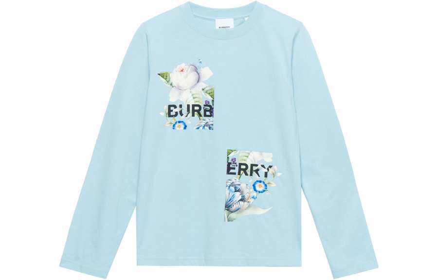 Burberry T Shirt FW22 Pink Blue Kids'