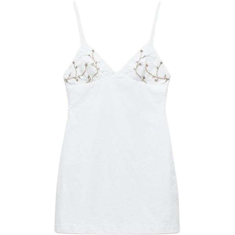ZARA Slip Dresses Women's White