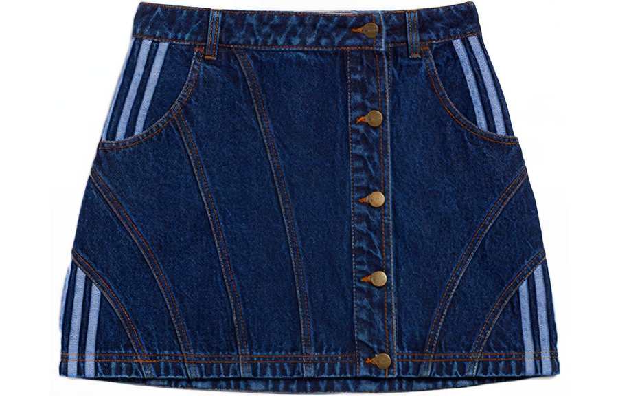 adidas originals Ivy Park Denim Skirt Dark Denim