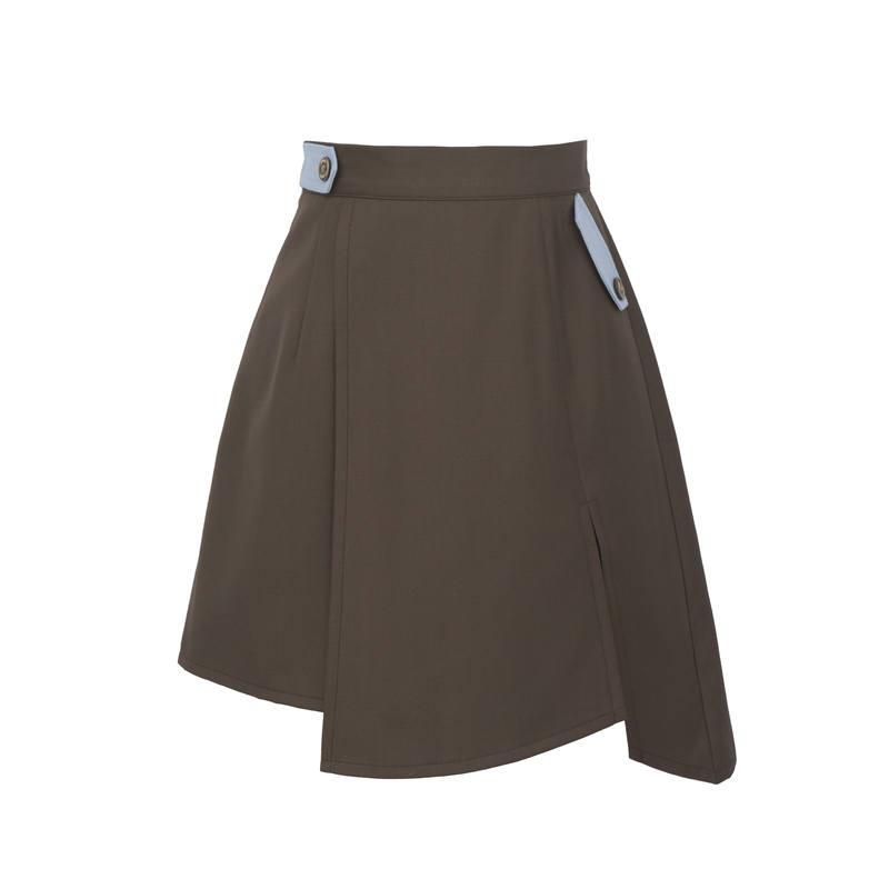 SNBL Casual Short Skirts Women's Dark Brown