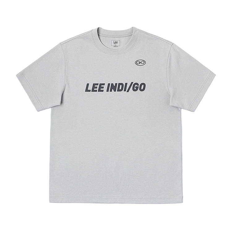 Lee Lee T Shirts Men's Light Gray Crew Neck Thin