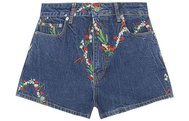 GANNI Denim Shorts Women's Blue Moderate Other