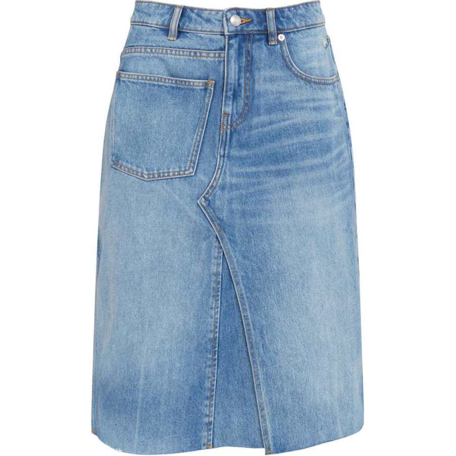 TORY BURCH FW23 Casual Long Skirt Women's Blue