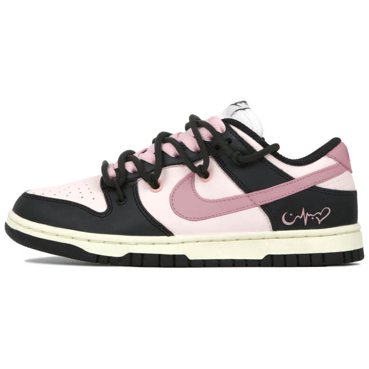 Nike Nike Dunk Slip Resistant Low top Skateboard Shoes Unisex Black Pink