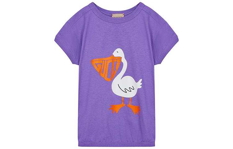 GUCCI Kids' Apparel SS23 T Shirt Purple Kids'