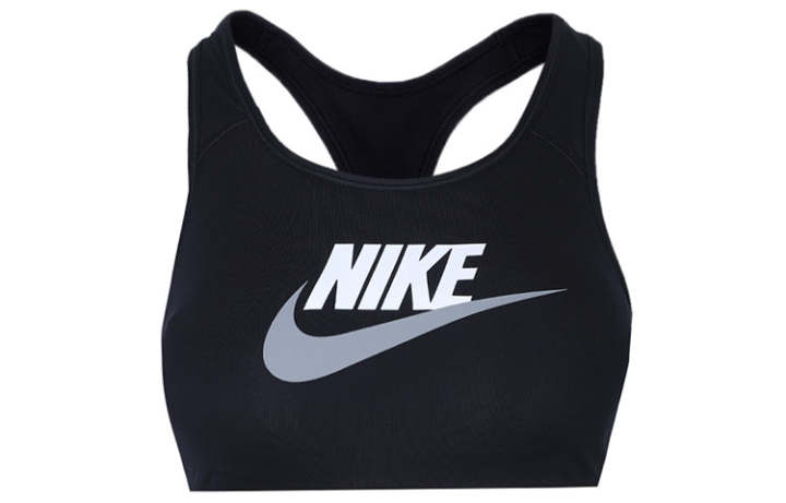 Nike Nike Dri-FIT Swoosh medium-support "Black/White" sports bra
