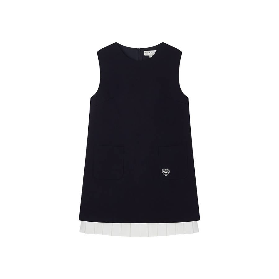 Teenie Weenie Sleeveless Dress Women's Navy Blue