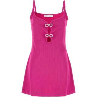 MACH & MACH Bow-detail Mini Dress
