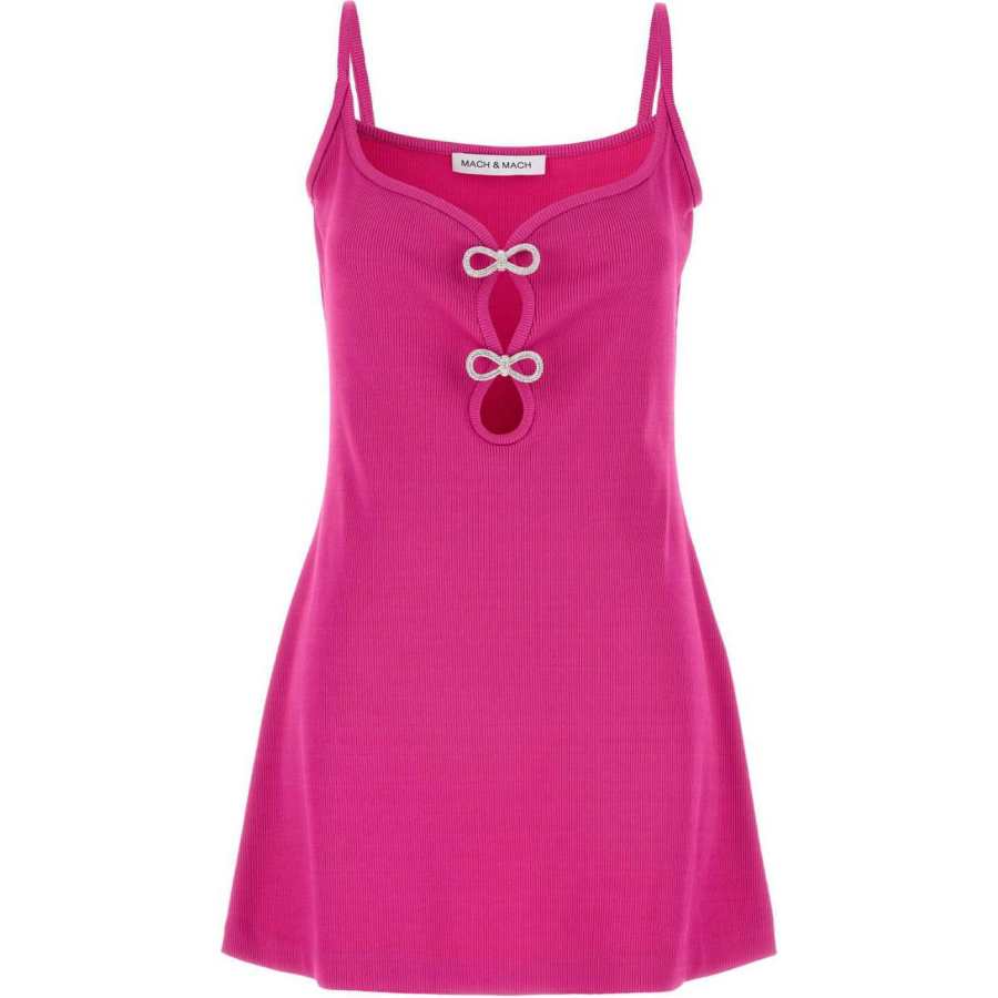MACH & MACH Bow-detail Mini Dress