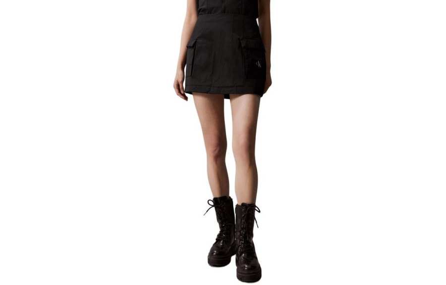 CALVIN KLEIN Casual Short Skirts Women's Space Black