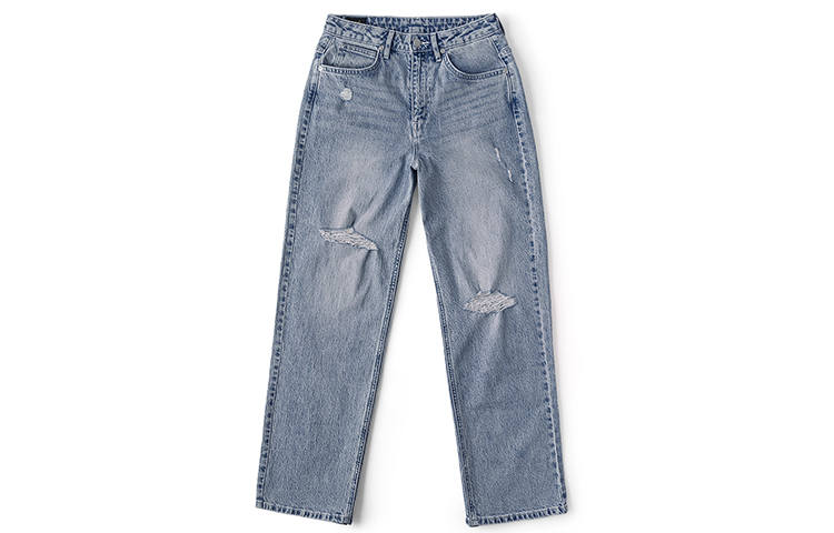 Lee Jeans Women's Light Blue Moderate Straight Fit Pants