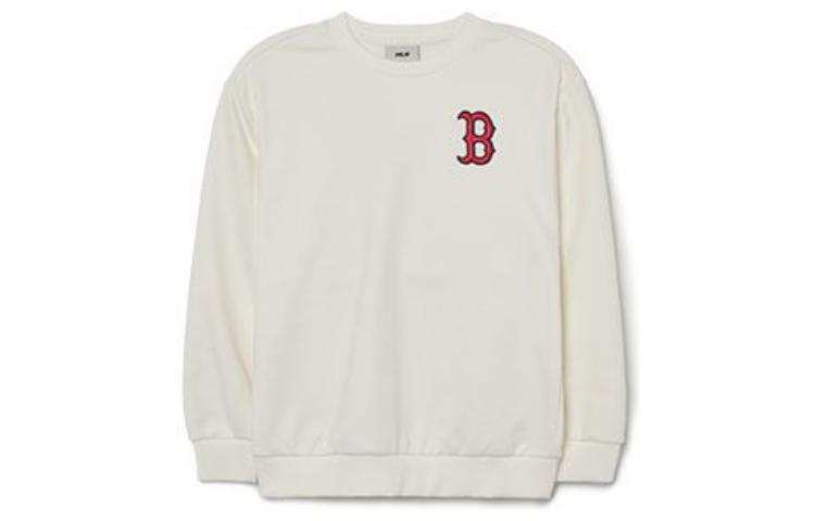 MLB Crew Neck Brand Logo Embroidery Print Casual SS23 Ivory Kids'