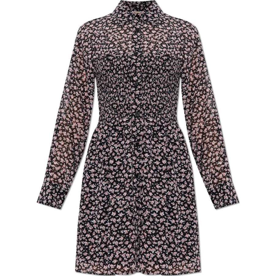 MICHAEL KORS MICHAEL MICHAEL KORS Floral Print Georgette Smocked Shirtdress