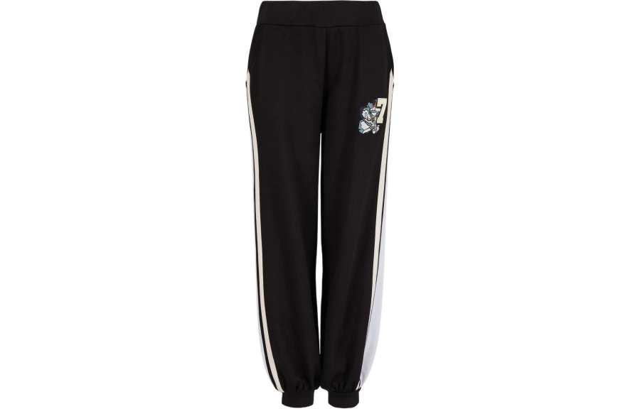 EMPORIO ARMANI EA7 SS24 Sports Pants Women's Black