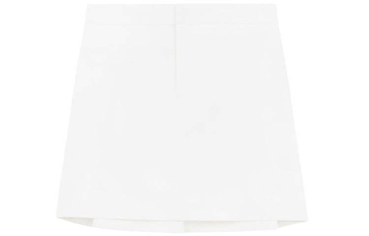 WE11DONE SS23 Casual Short Skirts Women's White Thin Pleated Skirt