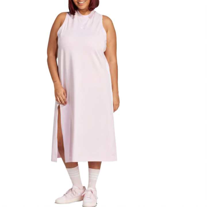 Adidas Adidas Free Shipping With AdiClub Essentials 3 Stripes Long Racerback Dress Plus Size