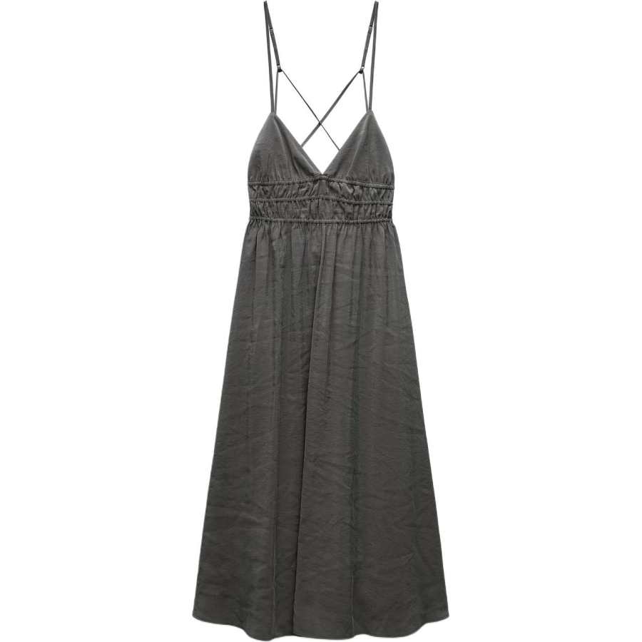 ZARA Trf Slip Dress Women's Gray
