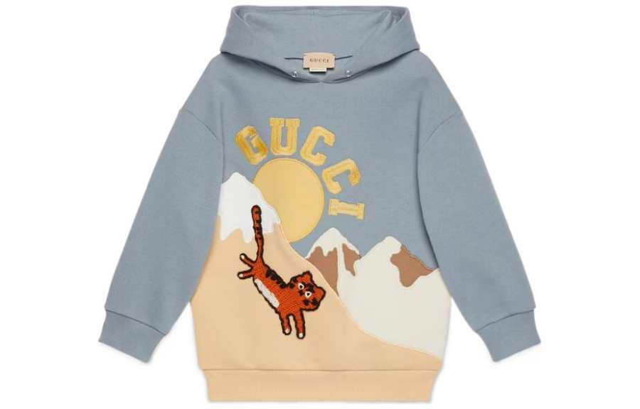 GUCCI Sweatshirt FW22 Blue Kids'