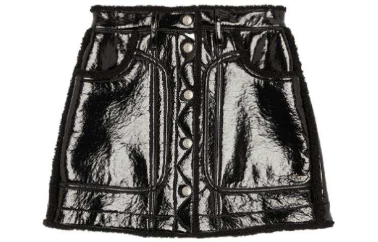 DIESEL Casual Short Skirts Women's Black Short Bodycon Skirt