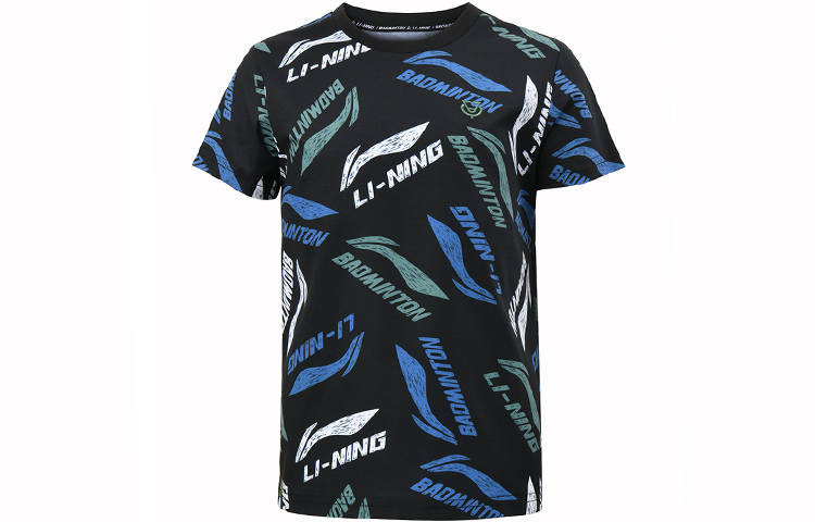 Li-Ning Li Ning Kids T Shirts Crew Neck Moderate