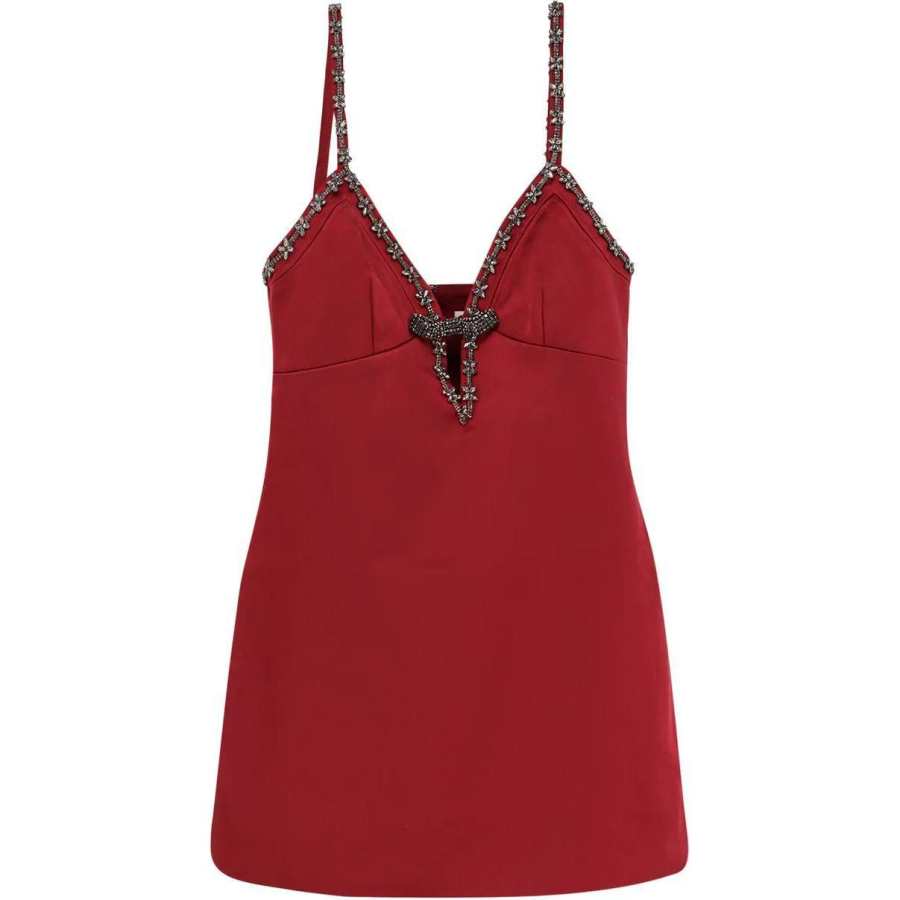 Self-portrait Self portrait Satin Strappy Mini Dress