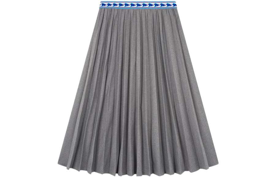 Maison Kitsune x And Wander Casual Long Skirt Women's Gray
