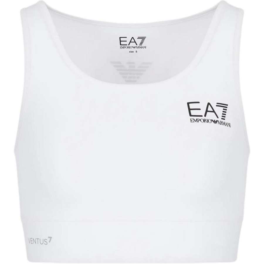 EMPORIO ARMANI Logo Printed Square Neck Sports Bra