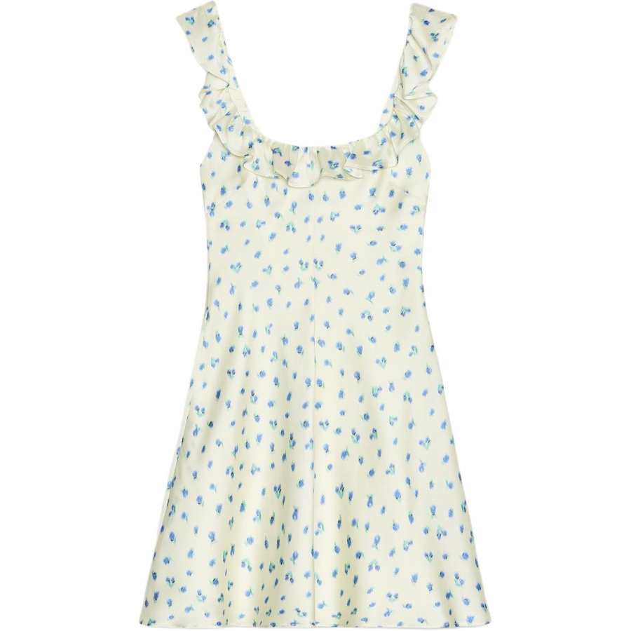 ZARA Slip Dress Women's Nude/Blue