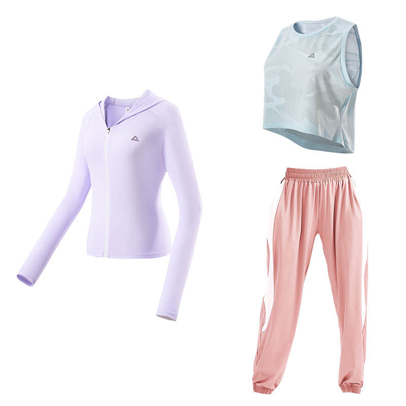 PEAK Fitness Sets Women's Crew Neck Thin