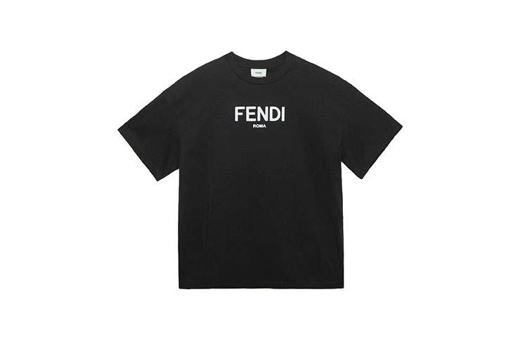 FENDI Kids T Shirts Crew Neck Moderate
