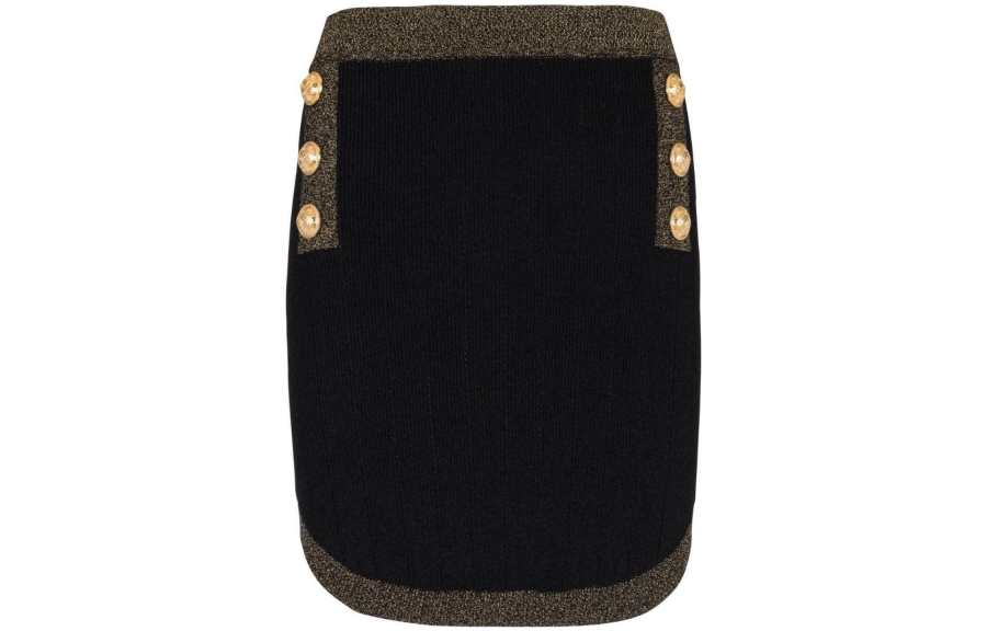 BALMAIN 【Best of: PromotionsPrevious SeasonReplicated_PM】button-embellished knitted miniskirt