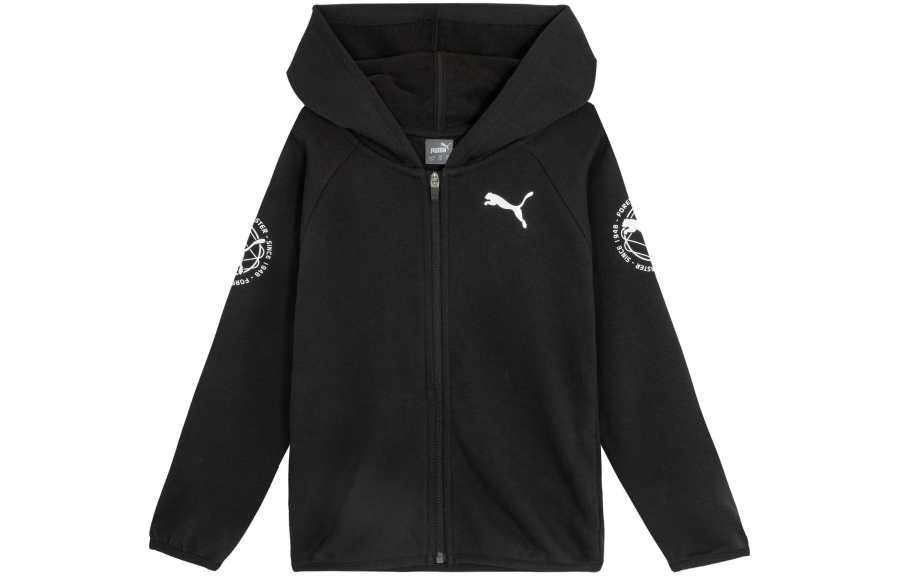 PUMA Jackets & Coats ACTIVE SPORTS HOODIE Black Kids'