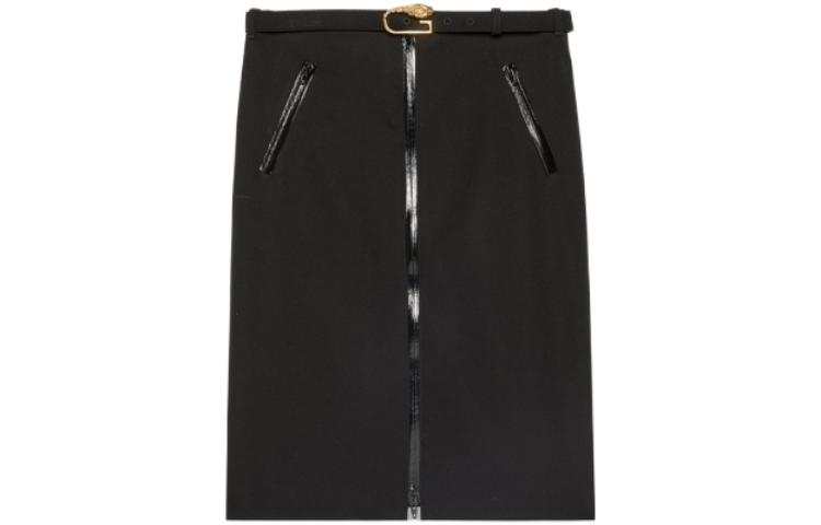 GUCCI Detachable Belt Midi Skirt