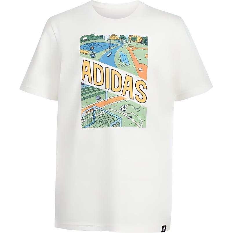 Adidas Adidas T Shirt Gray White Kids'