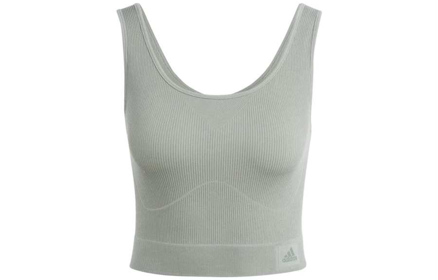Adidas Adidas Sleeveless Sports Shirts Women's Green Other