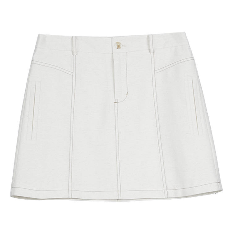 ELLE Casual Short Skirts Fall Women's Ecru