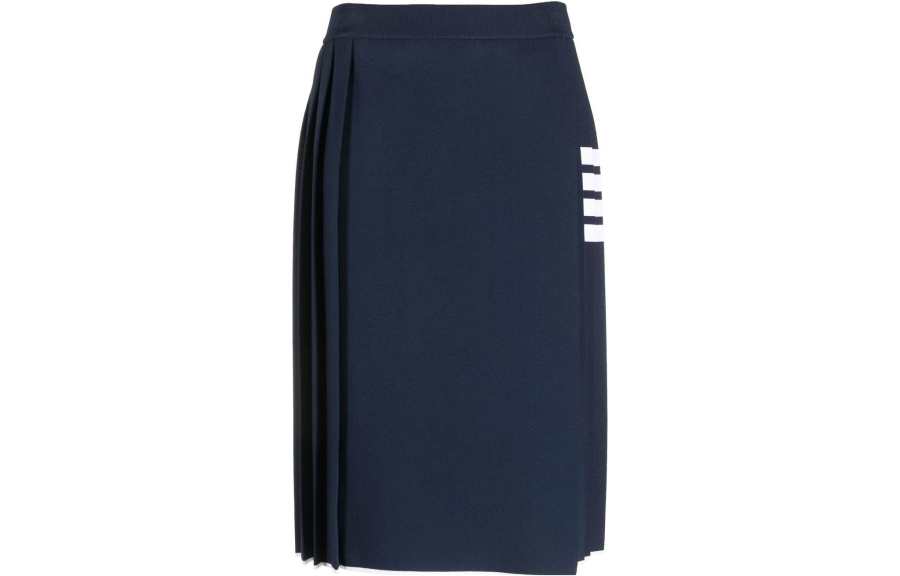 THOM BROWNE Thom Browne 4-Bar pleated midi skirt