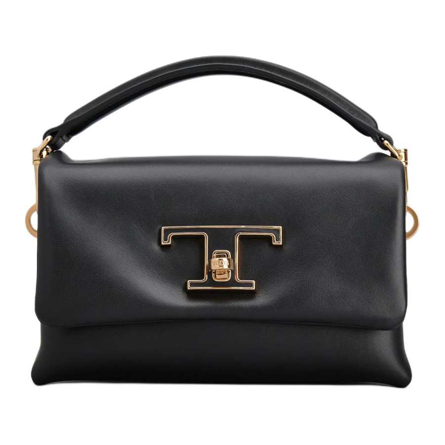 TOD'S TOD'S T Timeless Foldover Top Shoulder Bag