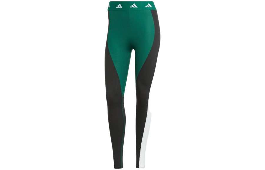 Adidas Adidas Sports Pants Women's Black Green Moderate