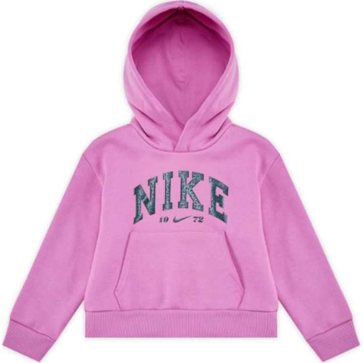 Nike Nike Sweatshirt Fleece Lined Pullover Hooded Mysterious Flamingo Red Infant And Toddler