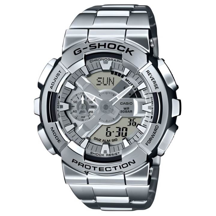 CASIO CASIO G STEEL Collection Dual Display Disk Quartz Movement Stainless Steel Strap Watch Men's Watches
