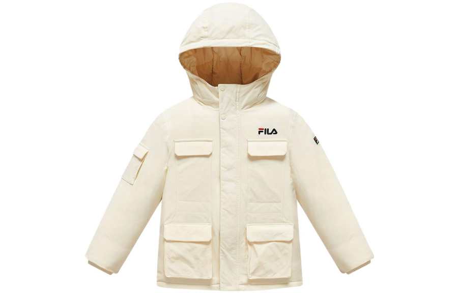 FILA KIDS FILA KIDS' Apparel Down Jacket Antique Inspired Style White Kids'