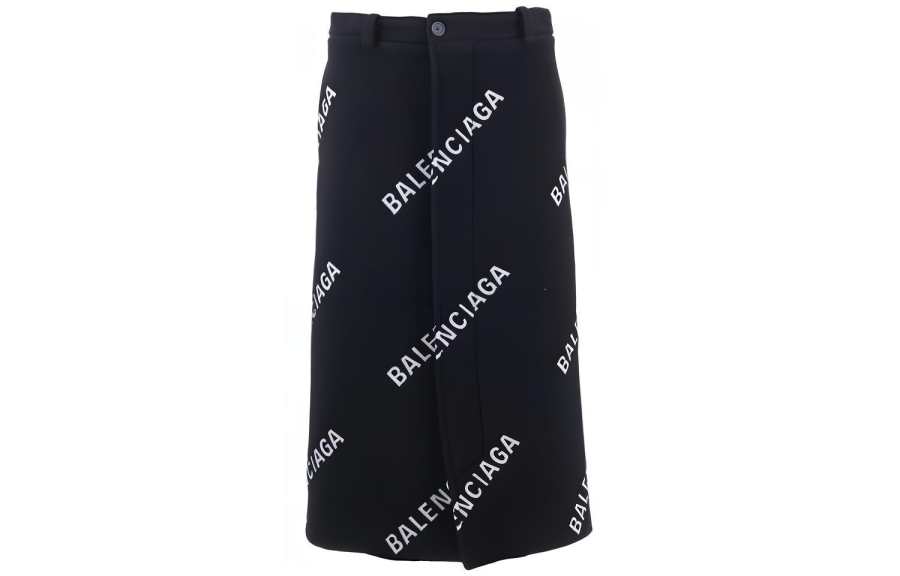 Balenciaga Casual Long Skirt Women's Black