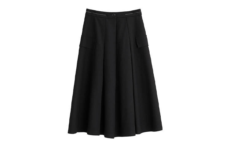 ELLE Casual Long Skirt Women's Black
