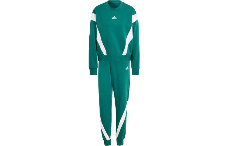 Adidas Adidas Day Casual Suits Women's Clothing Sets Green+Green Crew Neck Moderate Other